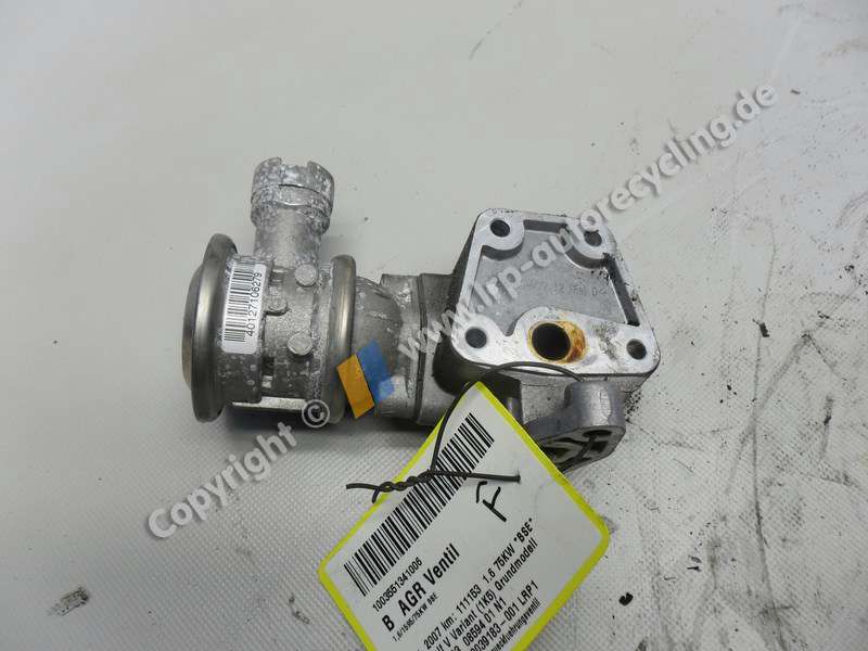 VW Golf 5 Variant Bj.2007 original AGR-Ventil mit Adapter 06A131166E 1.6 75kw